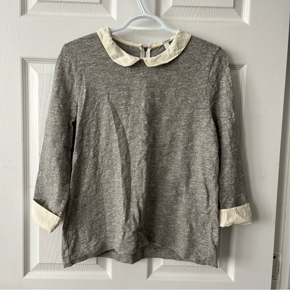 J. Crew Peter Pan collar top, S